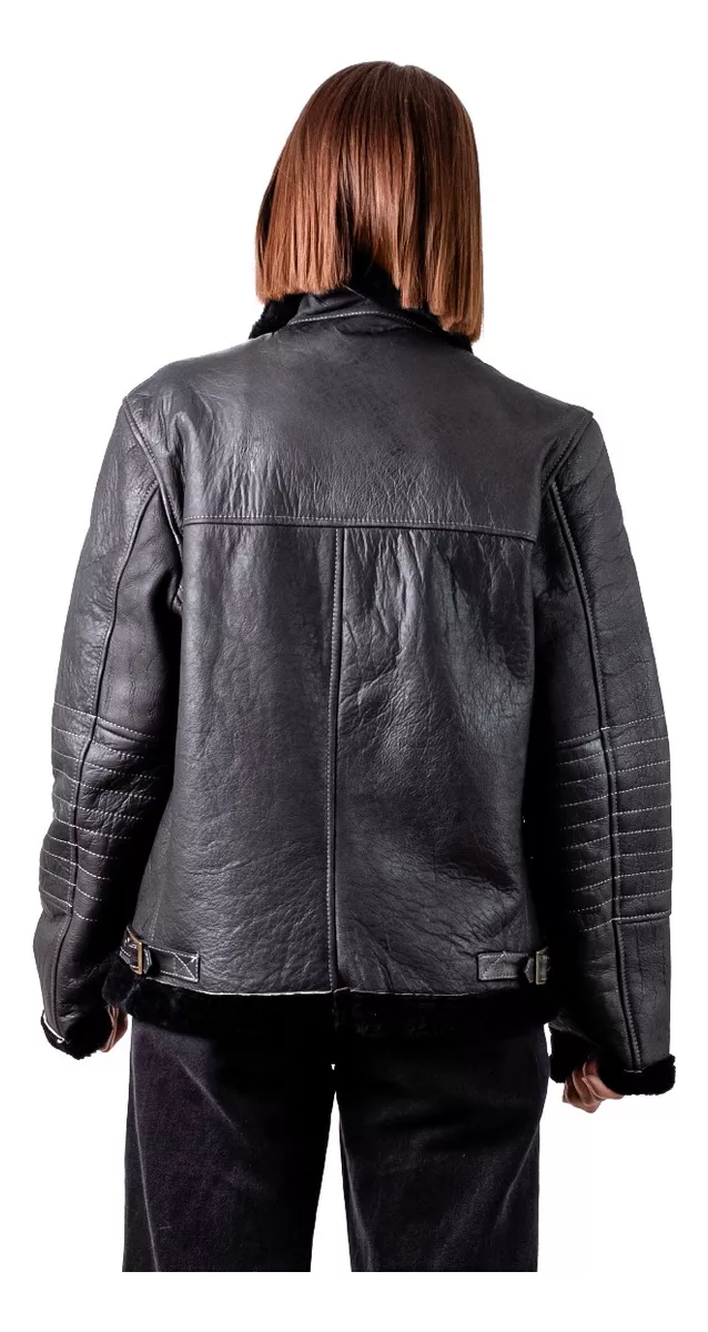 CAMPERA DE CUERO DE OVEJA DE MUJER  MODELO: DUTY.B