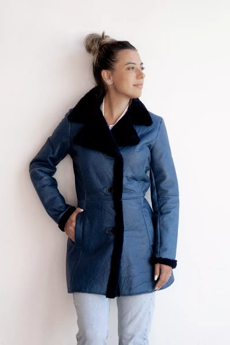 CAMPERA DE CUERO DE OVEJA DE MUJER  MODELO: SOL.E