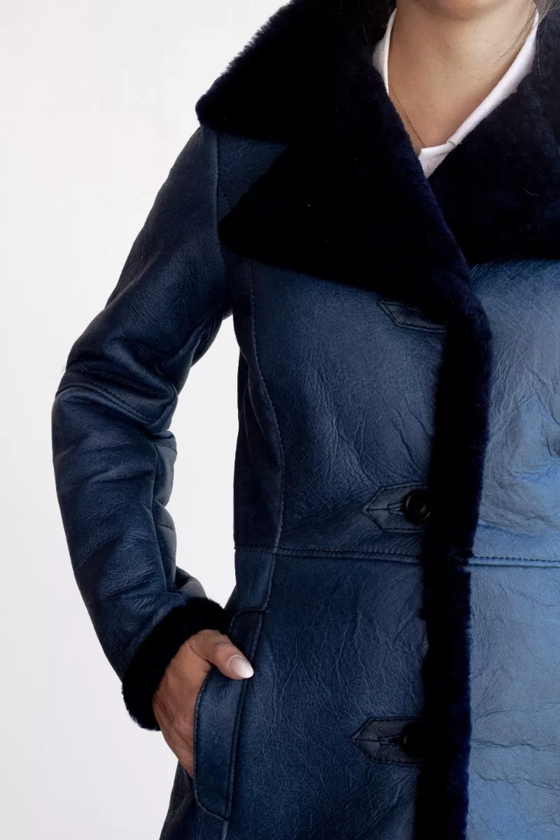 CAMPERA DE CUERO DE OVEJA DE MUJER  MODELO: SOL.E