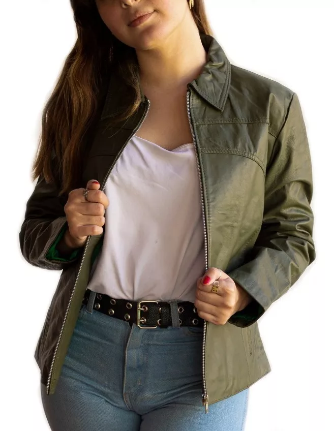 CAMPERA DE CUERO VACUNO 100% LEGITIMO DE MUJER  ART: 127