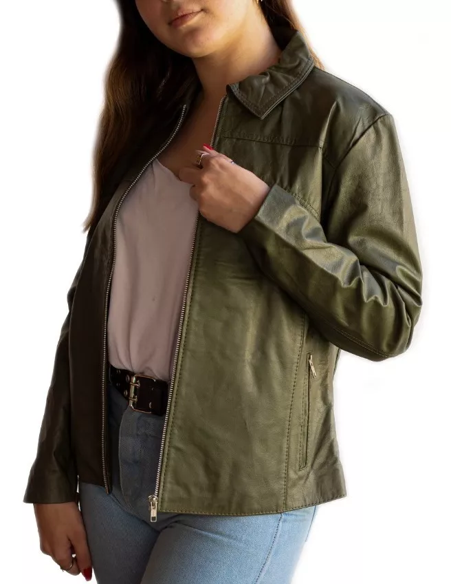 CAMPERA DE CUERO VACUNO 100% LEGITIMO DE MUJER  ART: 127
