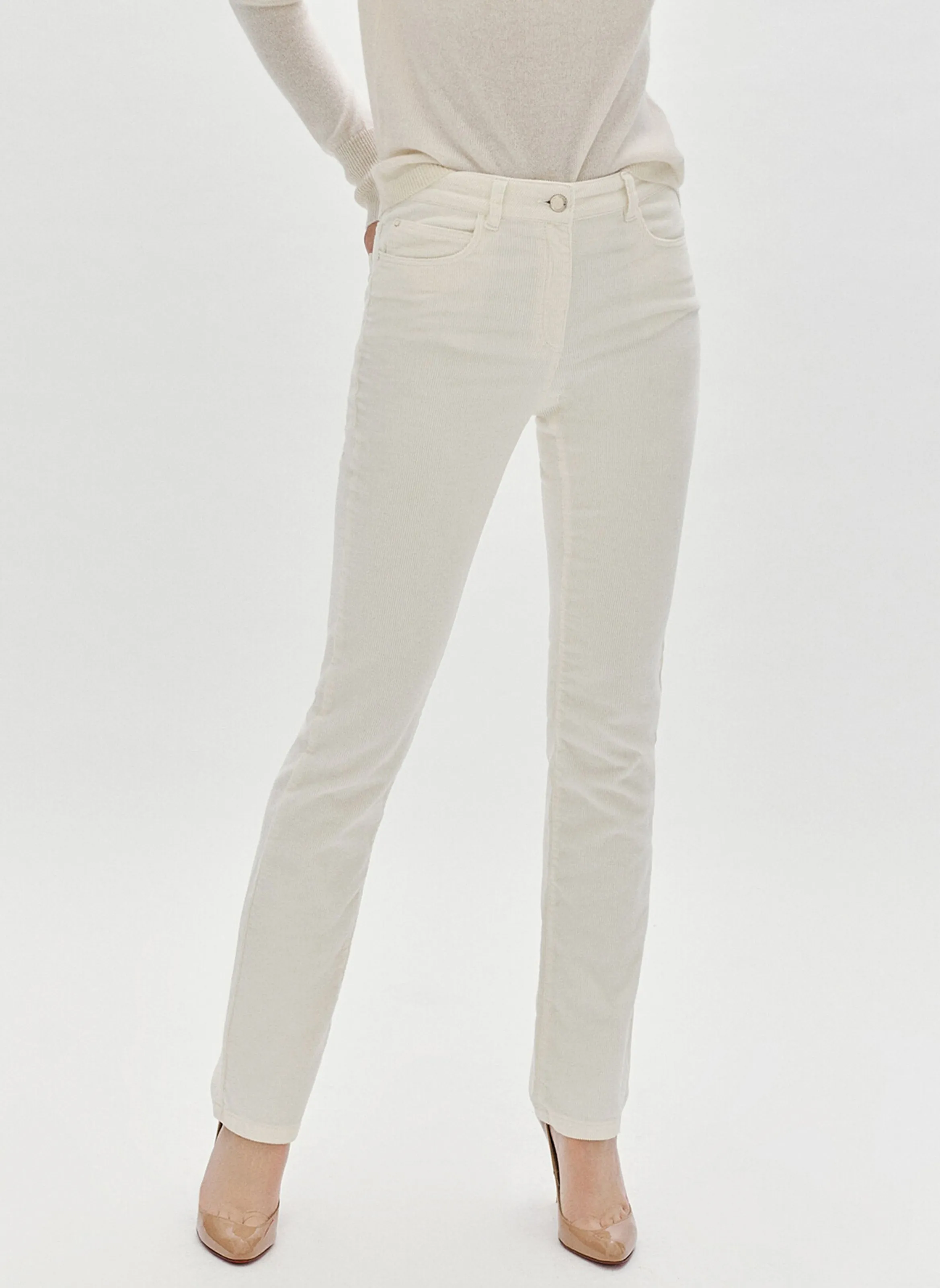 CAROLL PCHICAGOV  PANTALóN DE ALGODóN MEZCLADO RECTO EN BEIGE