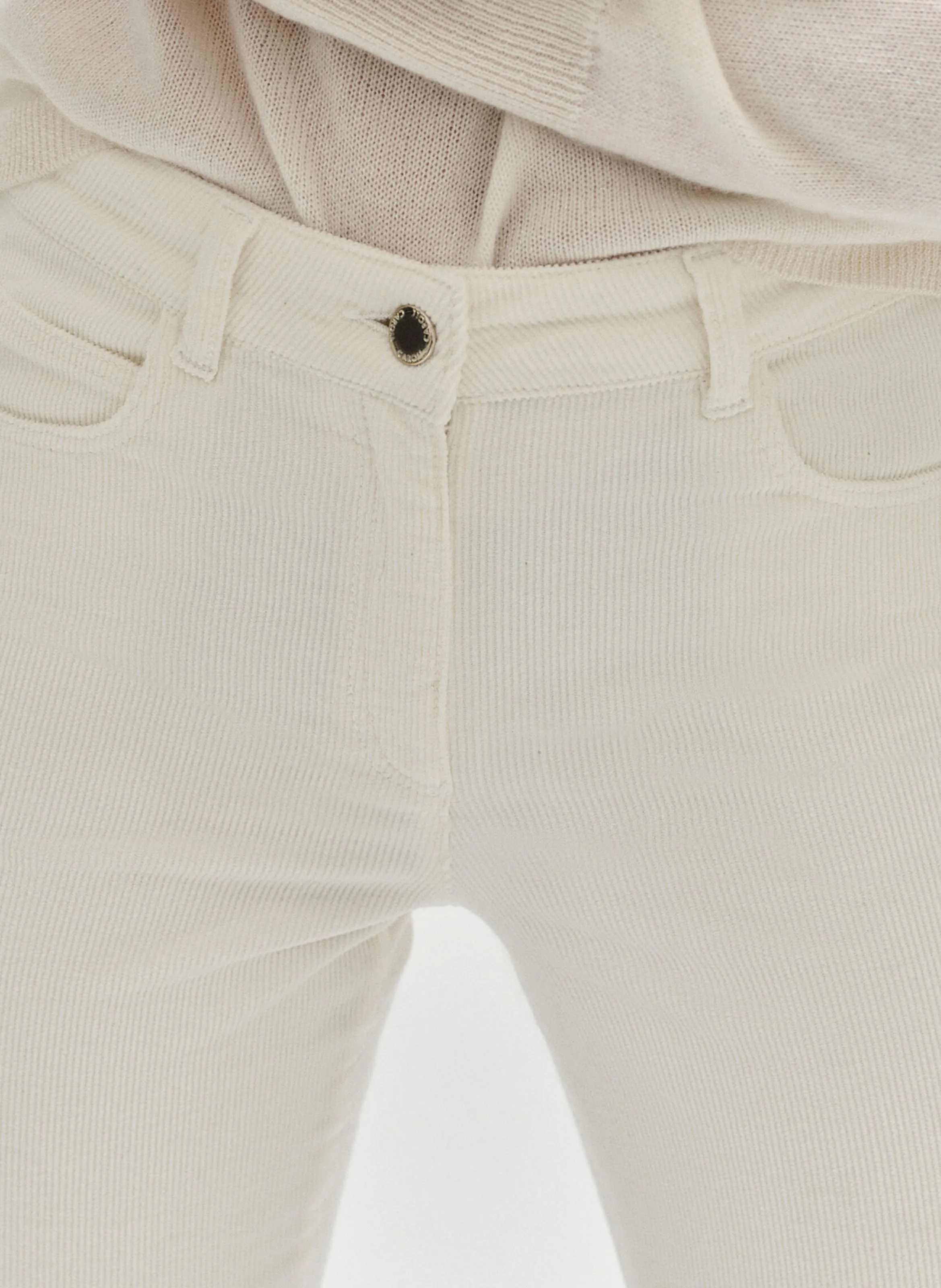 CAROLL PCHICAGOV  PANTALóN DE ALGODóN MEZCLADO RECTO EN BEIGE