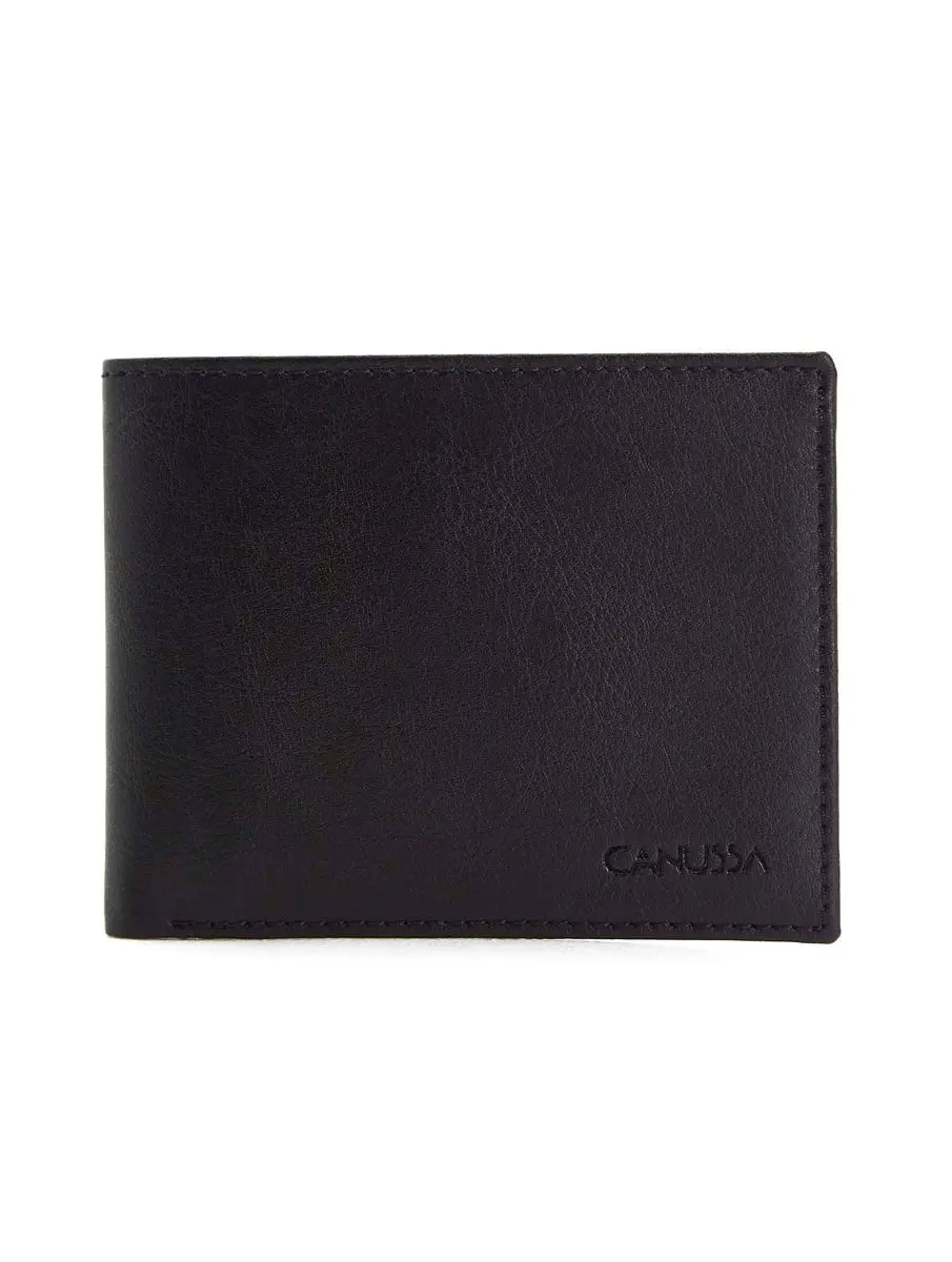 Cartera billetera, color negro. 100% vegana