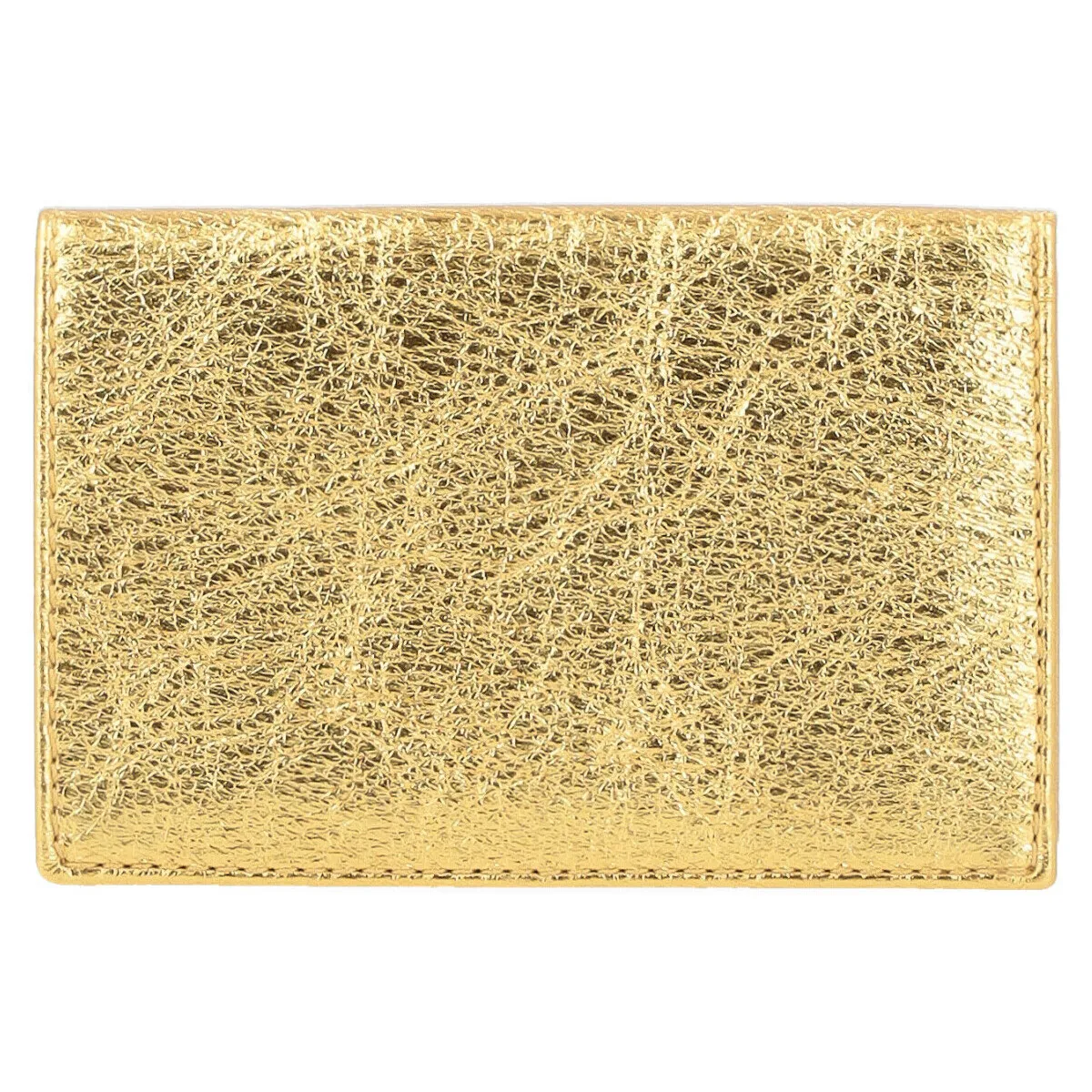 Cartera Comme Des Garçons Wallet en cuero dorado