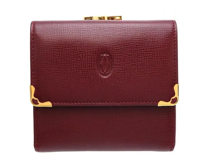 Cartera de cuero Bordeaux de Cartier Burdeos 