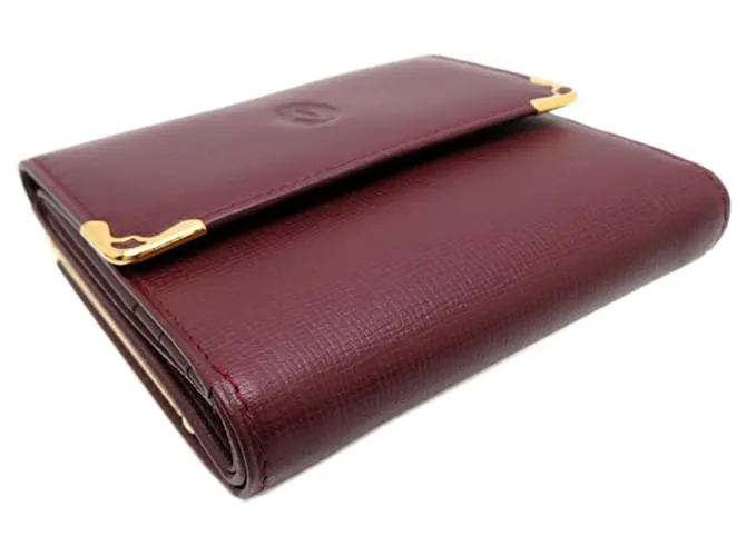 Cartera de cuero Bordeaux de Cartier Burdeos 