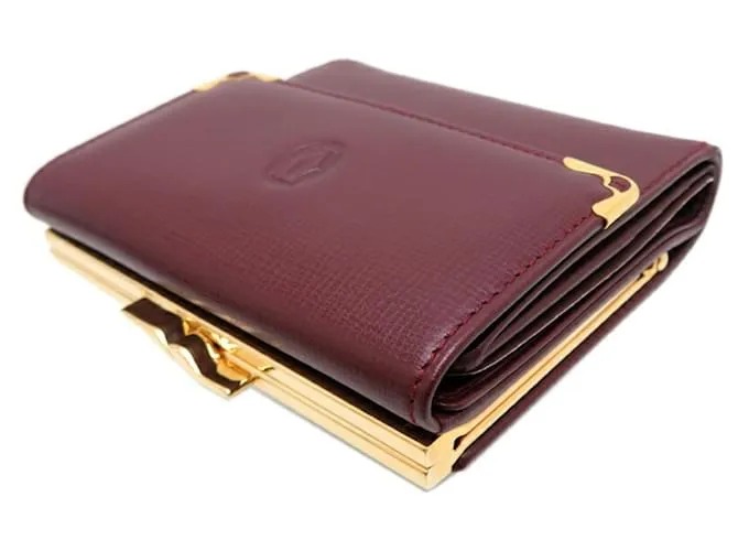 Cartera de cuero Bordeaux de Cartier Burdeos 