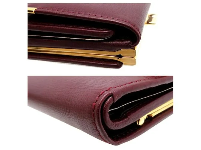 Cartera de cuero Bordeaux de Cartier Burdeos 