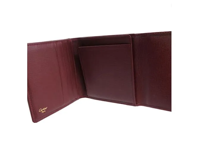 Cartera de cuero Bordeaux de Cartier Burdeos 