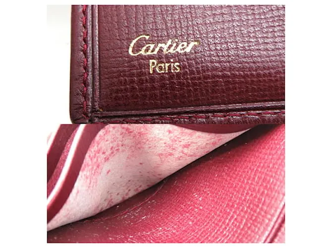 Cartera de cuero Bordeaux de Cartier Burdeos 