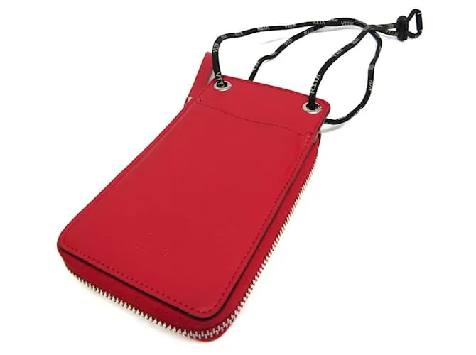 Cartera de cuero con cadena/hombro Valentino Garavani Negro Roja 