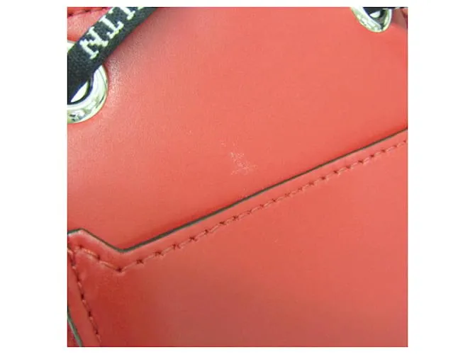 Cartera de cuero con cadena/hombro Valentino Garavani Negro Roja 