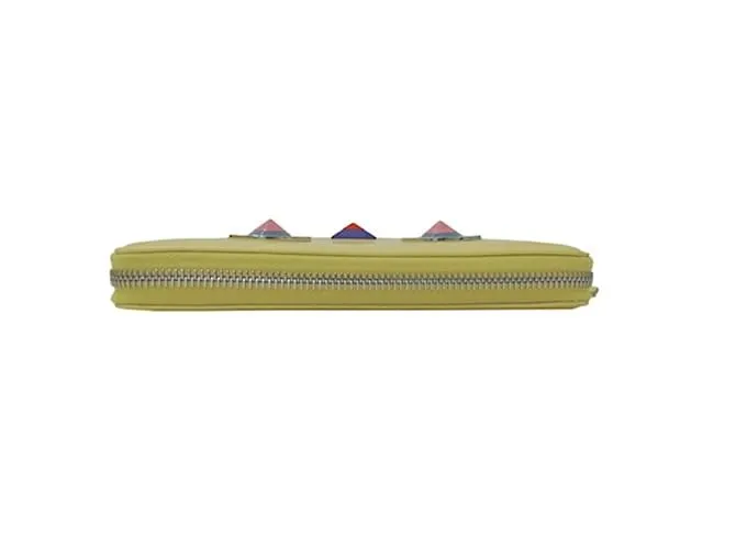 Cartera de cuero Hypnotize para mujeres Fendi Amarillo 