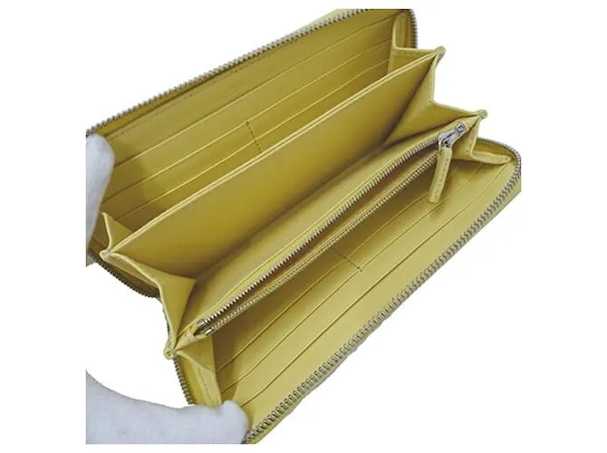 Cartera de cuero Hypnotize para mujeres Fendi Amarillo 