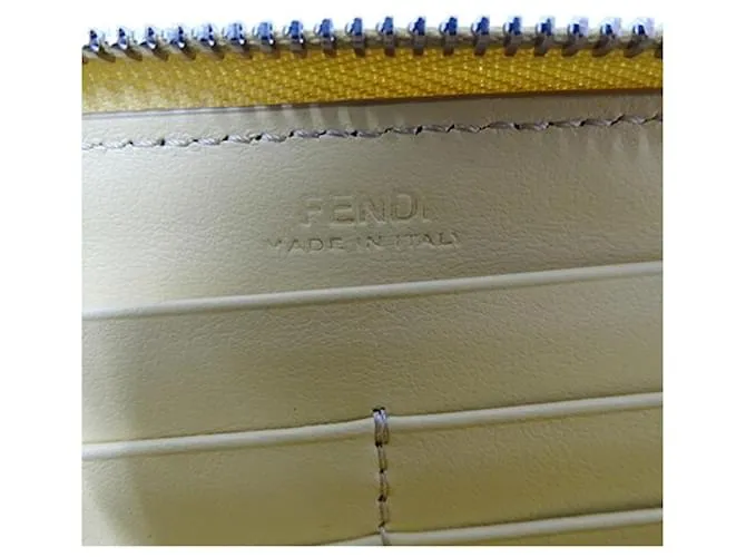 Cartera de cuero Hypnotize para mujeres Fendi Amarillo 