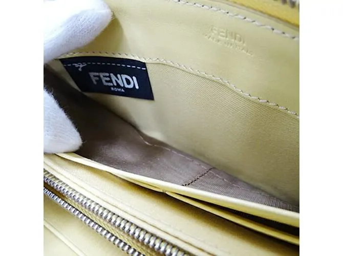 Cartera de cuero Hypnotize para mujeres Fendi Amarillo 