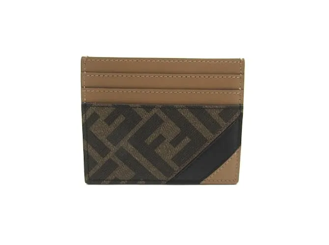 Cartera de cuero marrón Fendi Castaño 