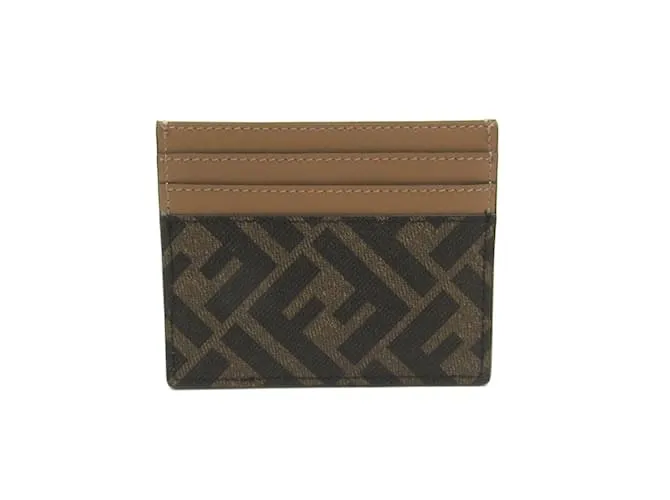 Cartera de cuero marrón Fendi Castaño 