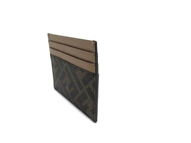 Cartera de cuero marrón Fendi Castaño 