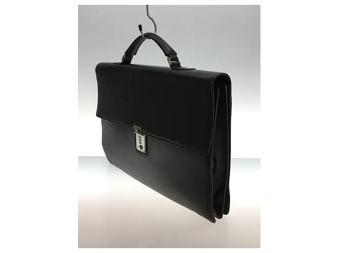 **Cartera de cuero marrón Gianni Versace Castaño 