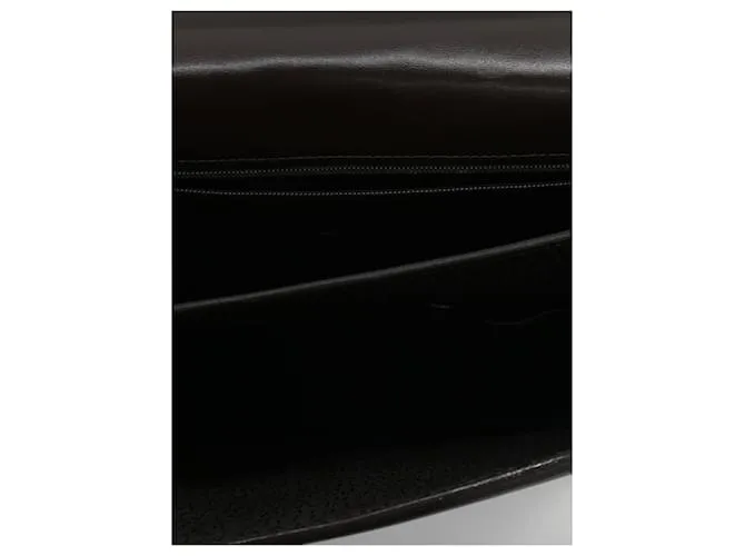 **Cartera de cuero marrón Gianni Versace Castaño 