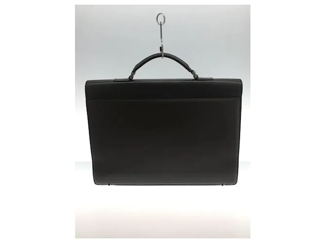 **Cartera de cuero marrón Gianni Versace Castaño 