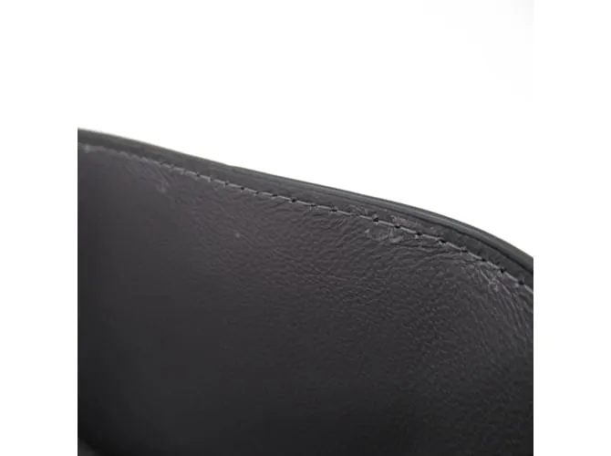 Cartera de cuero negro de tres pliegues Balenciaga 