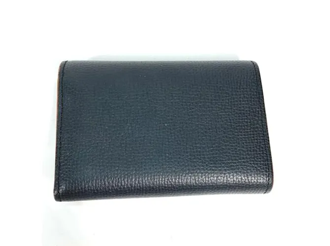Cartera de cuero negro plegable Loewe 