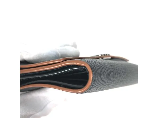 Cartera de cuero negro plegable Loewe 