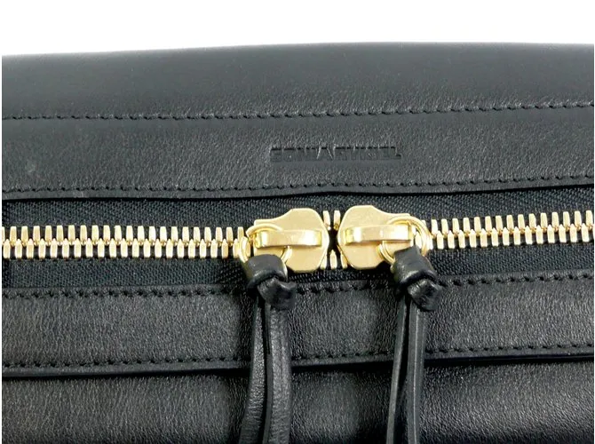 Cartera de cuero negro Sonia Rykiel 