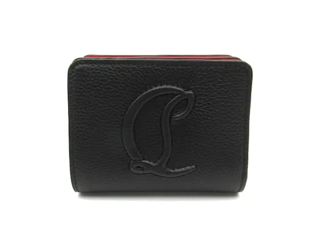 Cartera de cuero negro y rojo Christian Louboutin By My Side 