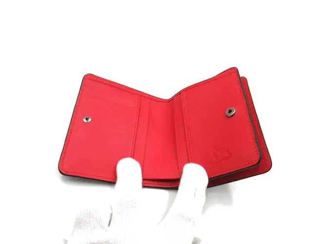 Cartera de cuero negro y rojo Christian Louboutin By My Side 