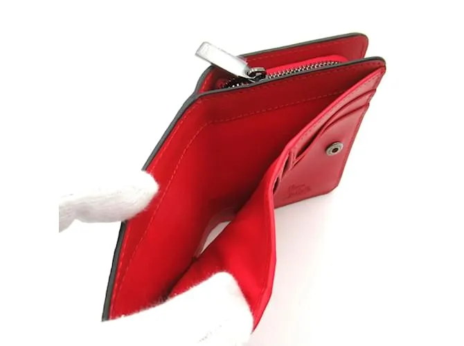 Cartera de cuero negro y rojo Christian Louboutin By My Side 