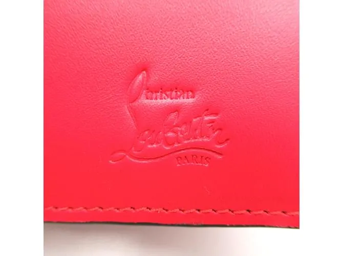 Cartera de cuero negro y rojo Christian Louboutin By My Side 