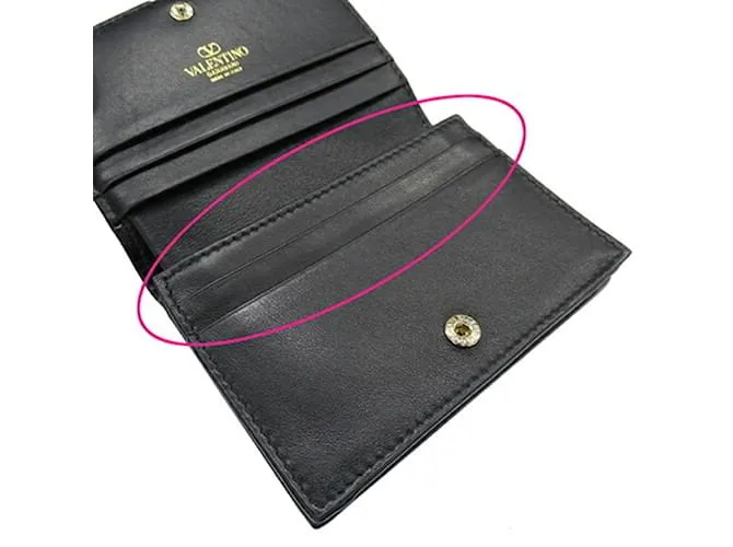 Cartera de cuero para mujer Valentino Garavani Negro 