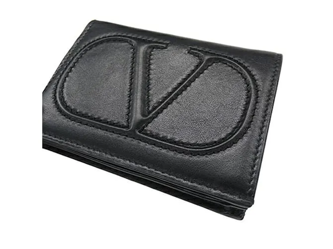 Cartera de cuero para mujer Valentino Garavani Negro 