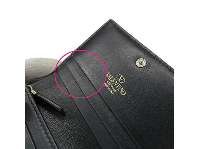 Cartera de cuero para mujer Valentino Garavani Negro 