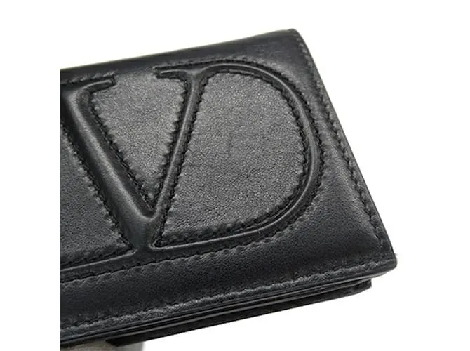 Cartera de cuero para mujer Valentino Garavani Negro 