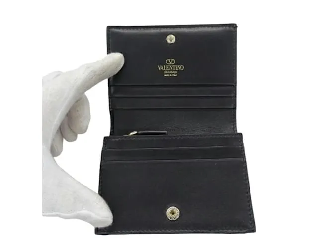 Cartera de cuero para mujer Valentino Garavani Negro 