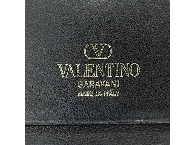 Cartera de cuero para mujer Valentino Garavani Negro 