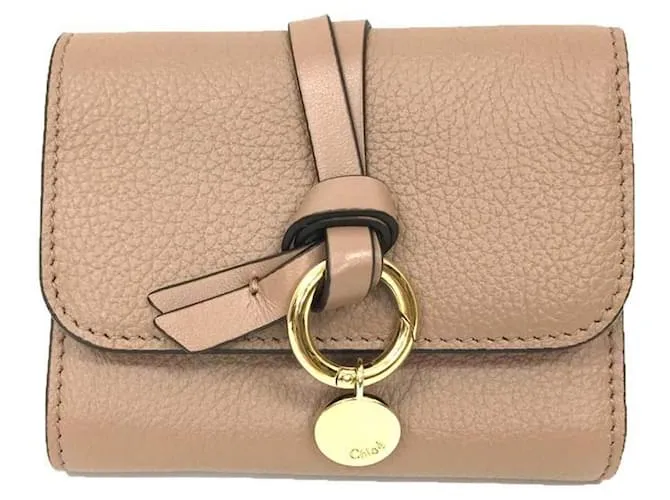 Cartera de cuero plegable Chloé 
