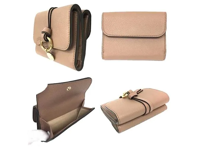 Cartera de cuero plegable Chloé 