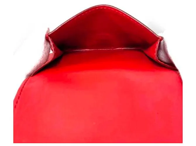 Cartera de cuero rojo Loewe con tres pliegues Roja 