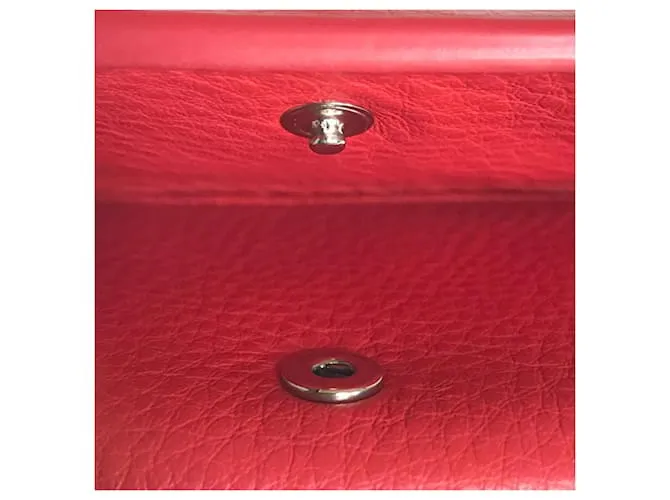 Cartera de cuero rojo plegable Balenciaga Roja 