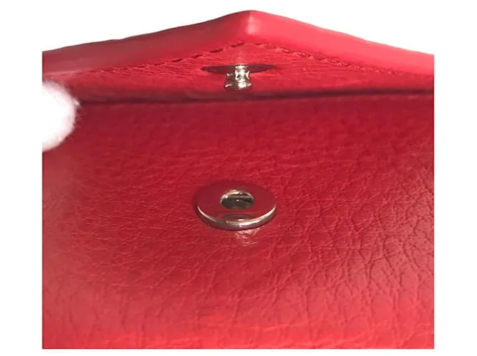 Cartera de cuero rojo plegable Balenciaga Roja 