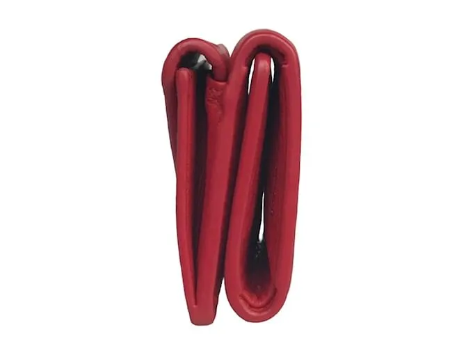 Cartera de cuero rojo plegable Balenciaga Roja 