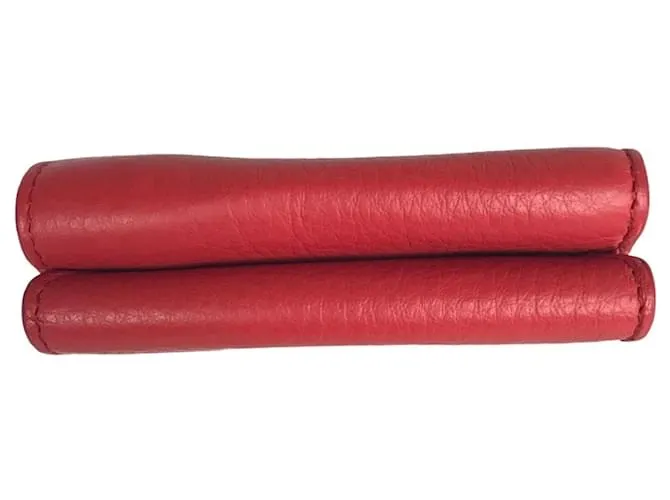 Cartera de cuero rojo plegable Balenciaga Roja 