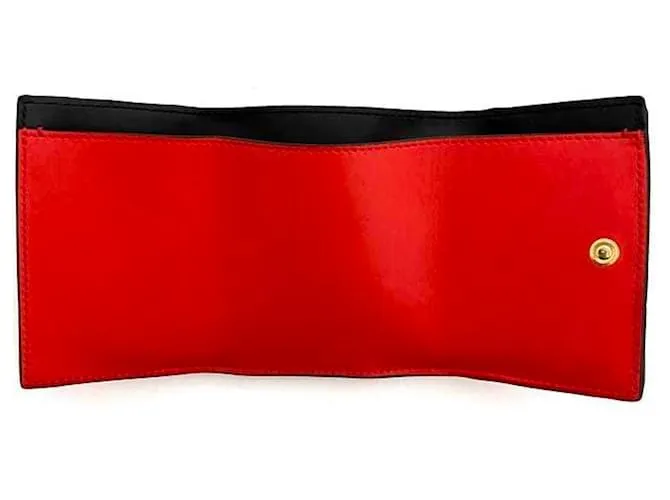 Cartera de cuero rojo plegable Loewe Roja 