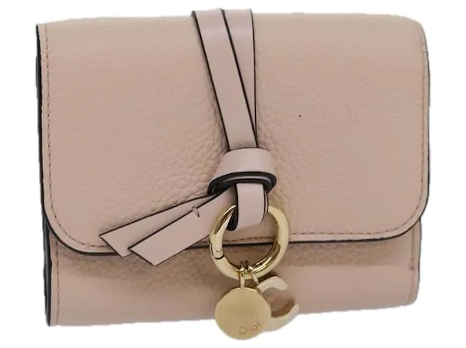 Cartera de Cuero Rosa Chloé Auth 82138 